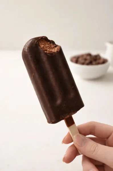 Palito helado de chocolate